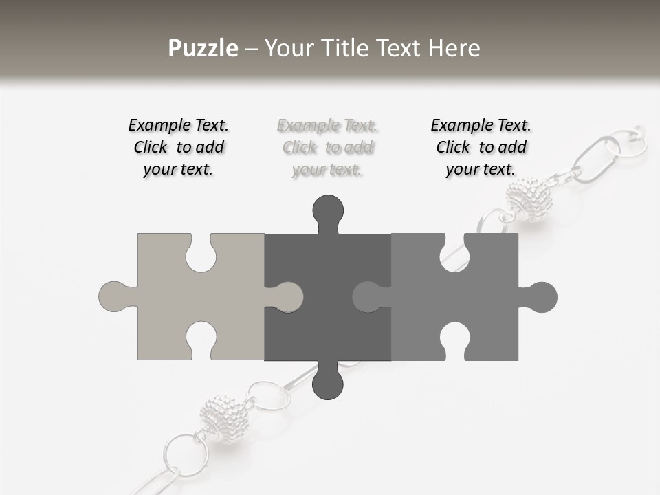 Sterling Silver Bracelet PowerPoint Template