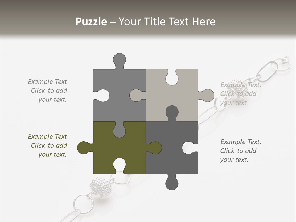 Sterling Silver Bracelet PowerPoint Template