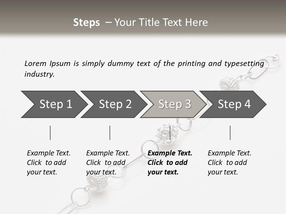 Sterling Silver Bracelet PowerPoint Template