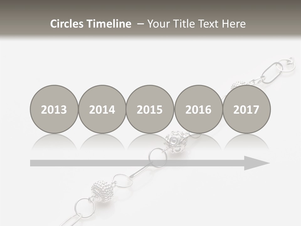 Sterling Silver Bracelet PowerPoint Template