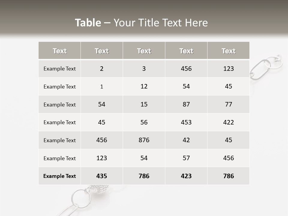 Sterling Silver Bracelet PowerPoint Template