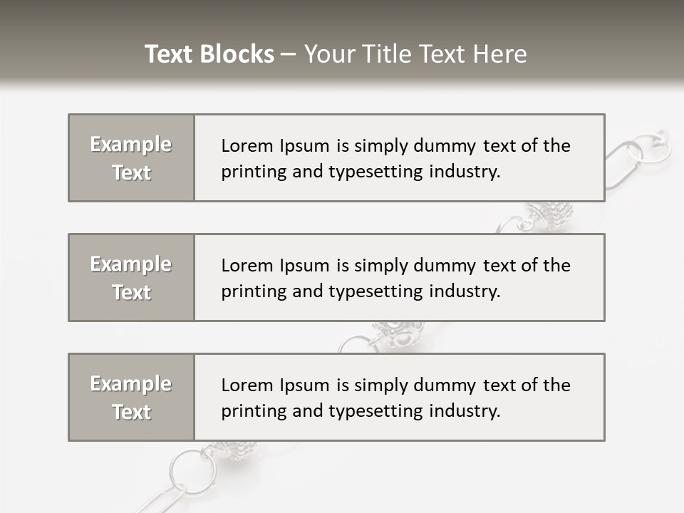 Sterling Silver Bracelet PowerPoint Template