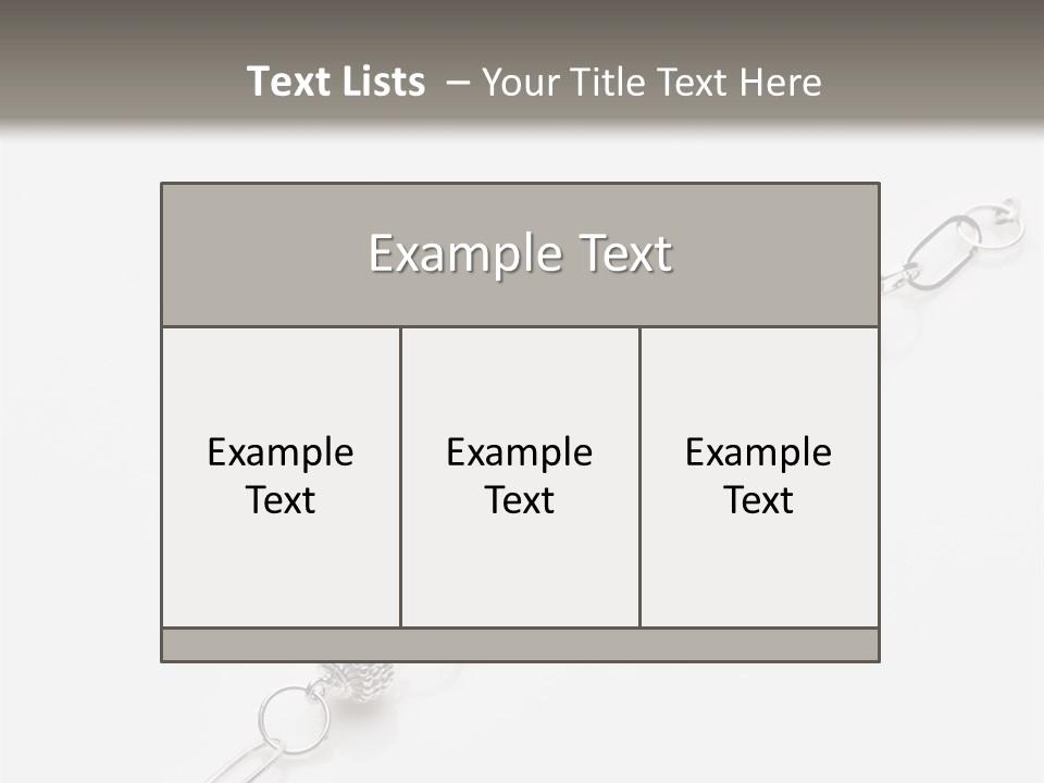 Sterling Silver Bracelet PowerPoint Template