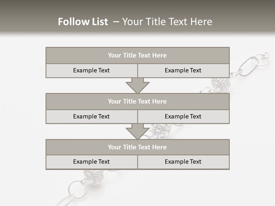 Sterling Silver Bracelet PowerPoint Template