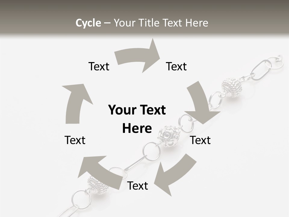 Sterling Silver Bracelet PowerPoint Template