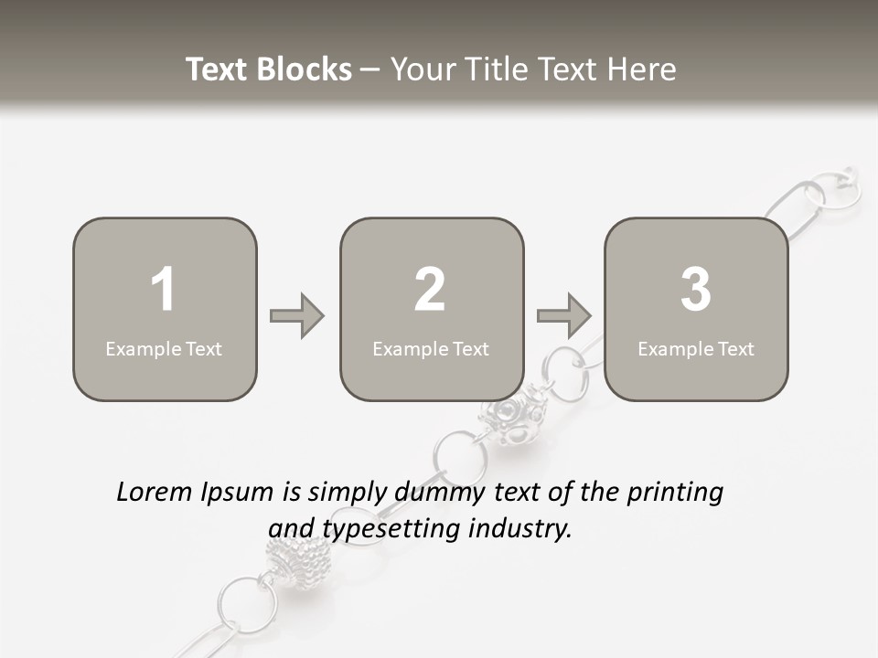 Sterling Silver Bracelet PowerPoint Template