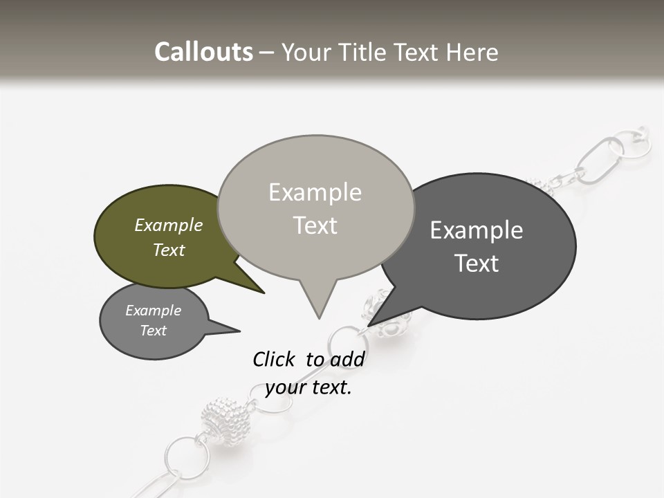 Sterling Silver Bracelet PowerPoint Template