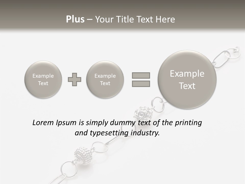 Sterling Silver Bracelet PowerPoint Template