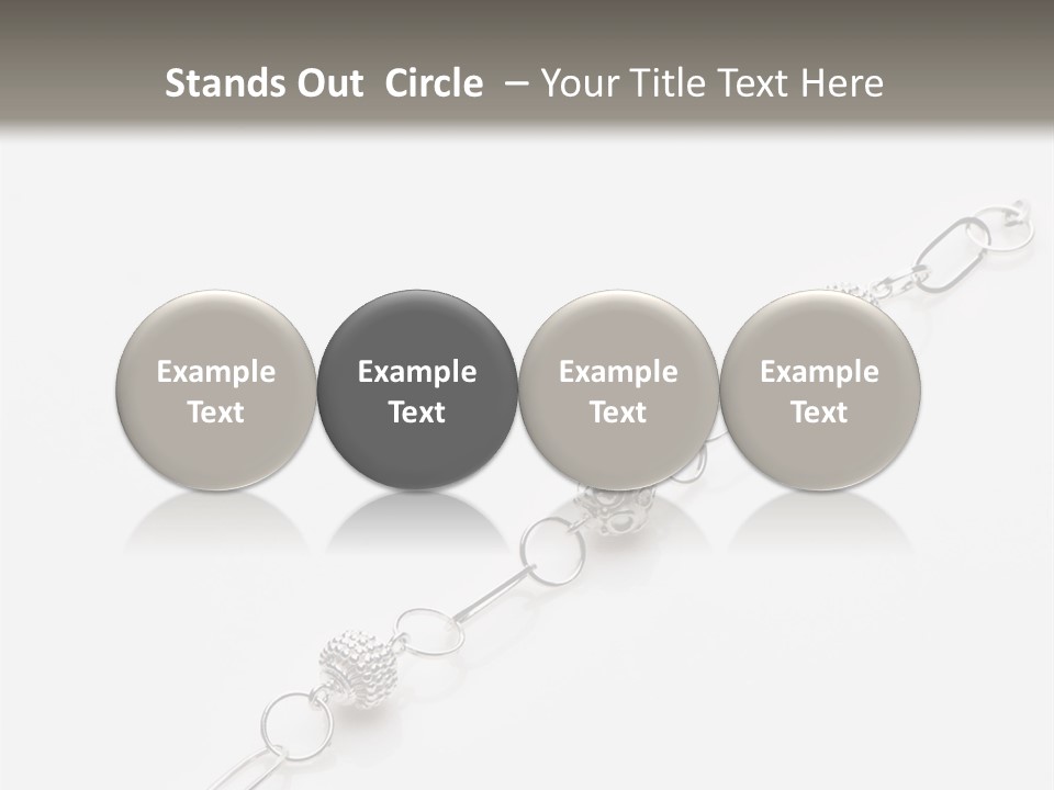 Sterling Silver Bracelet PowerPoint Template