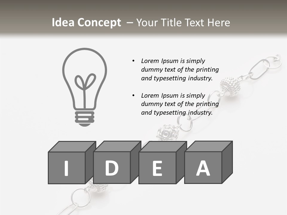 Sterling Silver Bracelet PowerPoint Template