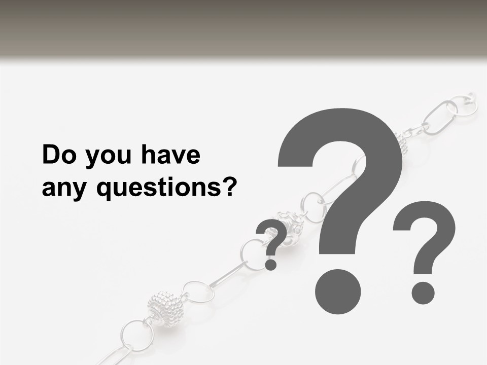 Sterling Silver Bracelet PowerPoint Template