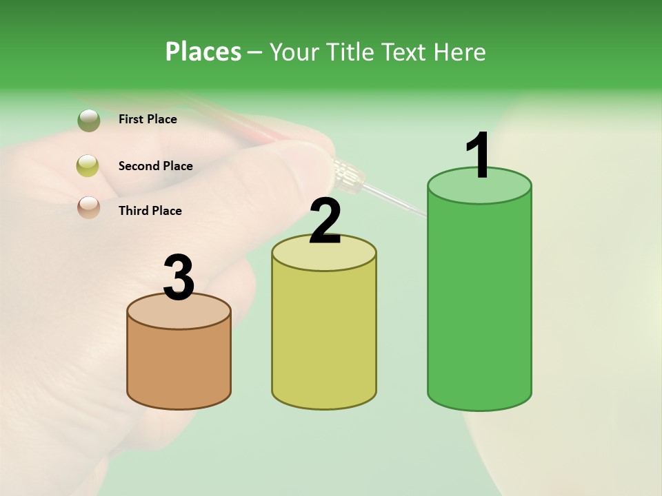 Hand Dart Punctured Balloon PowerPoint Template