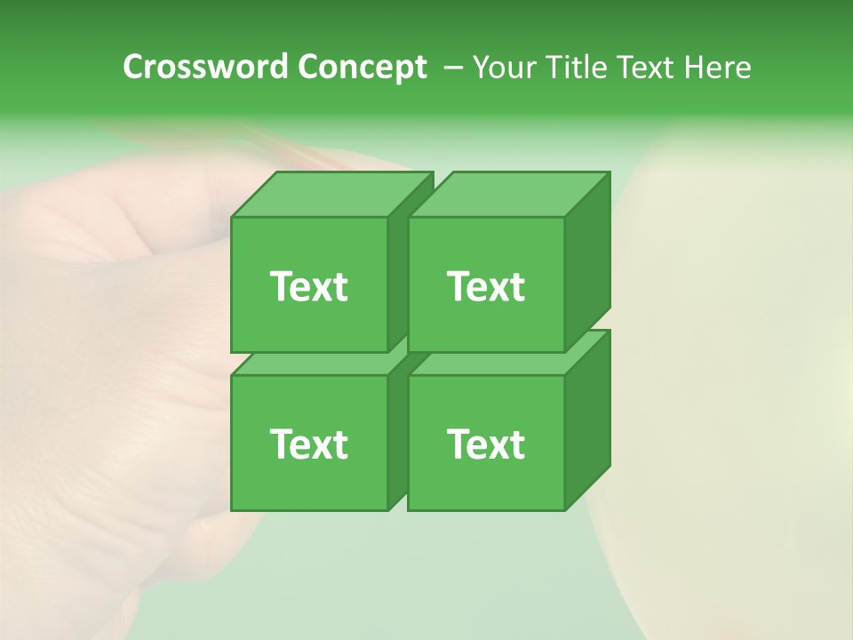 Hand Dart Punctured Balloon PowerPoint Template