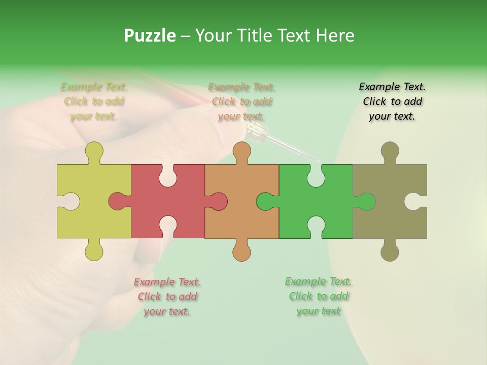 Hand Dart Punctured Balloon PowerPoint Template