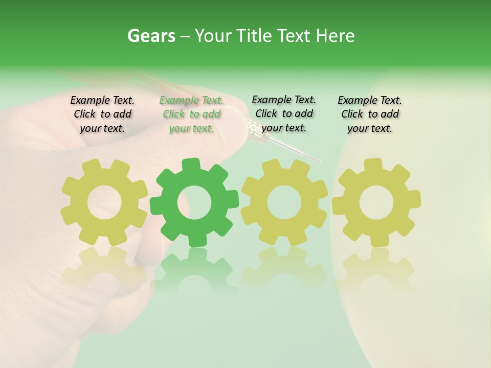 Hand Dart Punctured Balloon PowerPoint Template