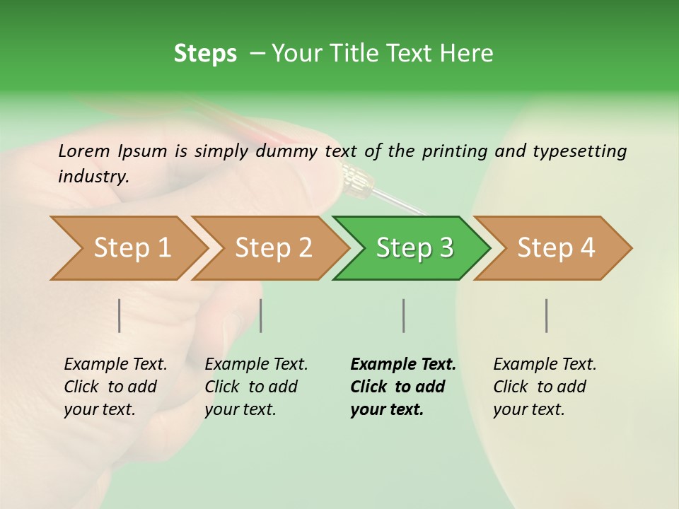 Hand Dart Punctured Balloon PowerPoint Template