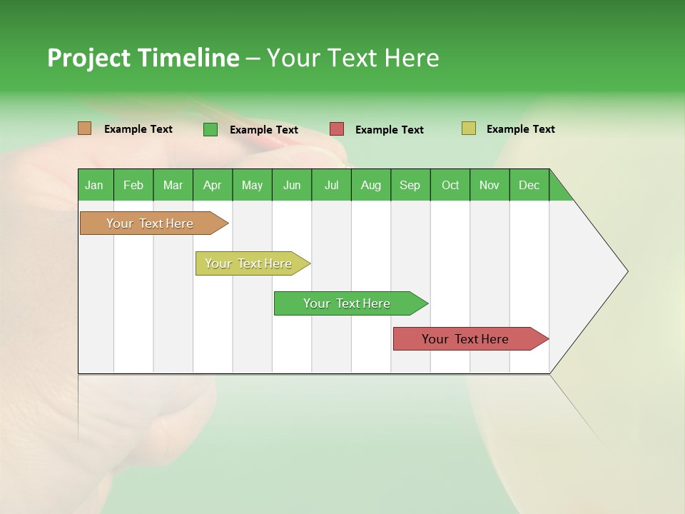 Hand Dart Punctured Balloon PowerPoint Template