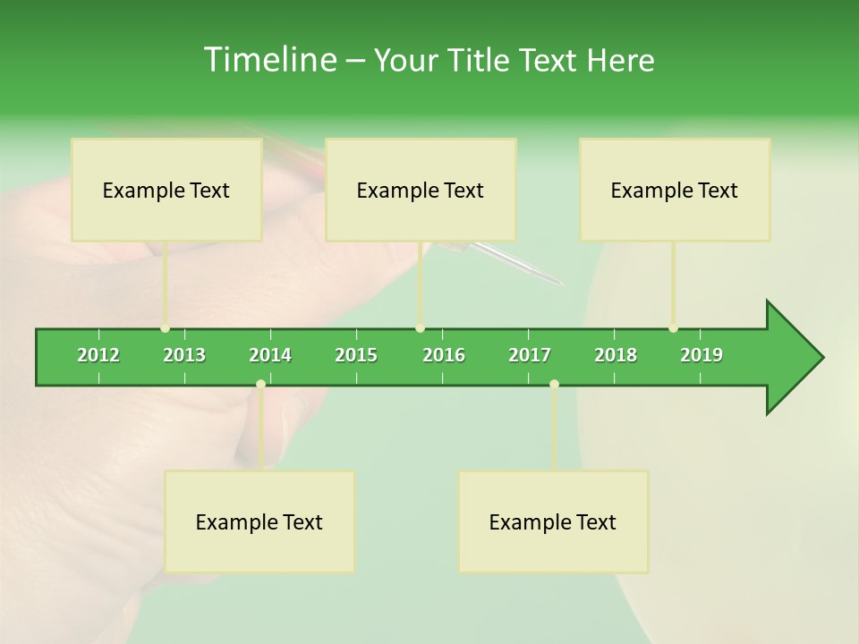 Hand Dart Punctured Balloon PowerPoint Template