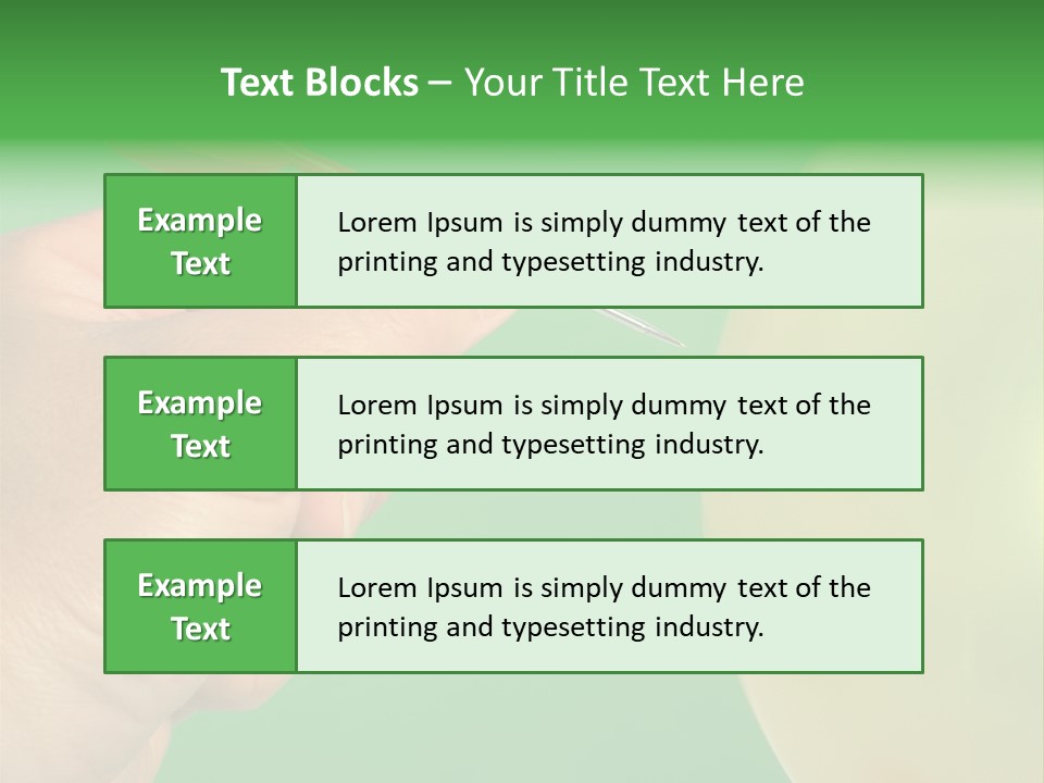 Hand Dart Punctured Balloon PowerPoint Template