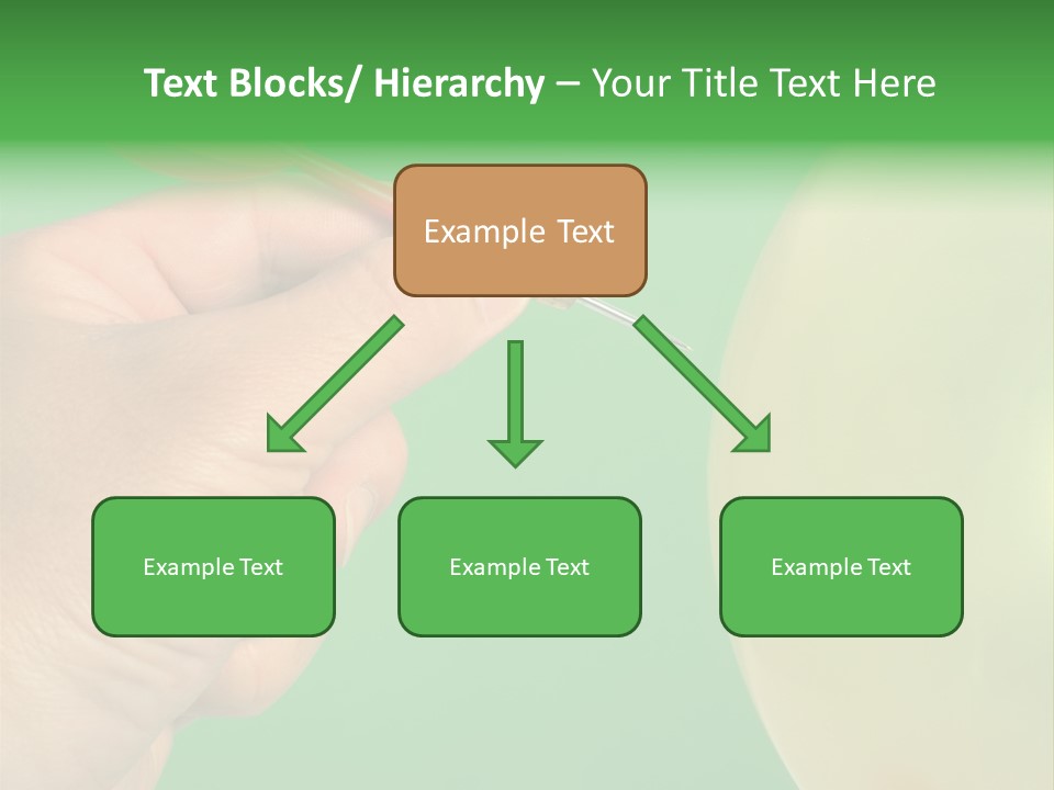 Hand Dart Punctured Balloon PowerPoint Template