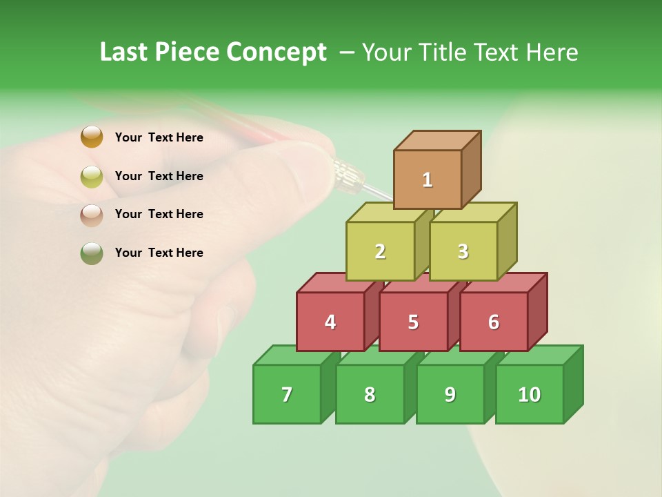 Hand Dart Punctured Balloon PowerPoint Template