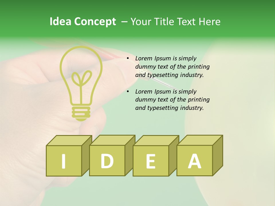 Hand Dart Punctured Balloon PowerPoint Template