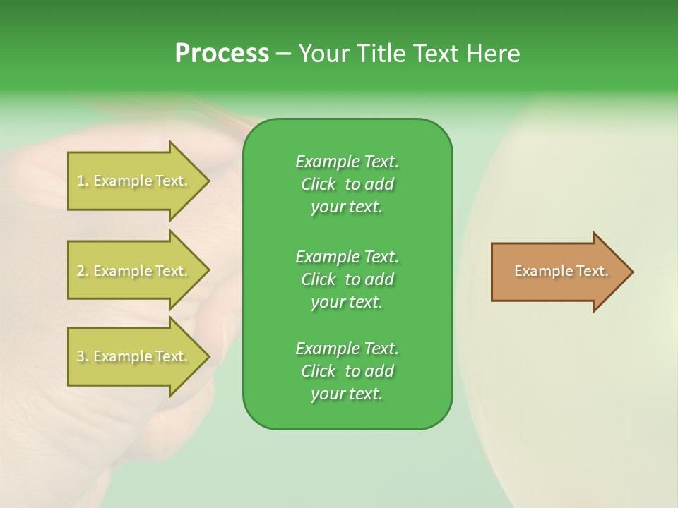 Hand Dart Punctured Balloon PowerPoint Template