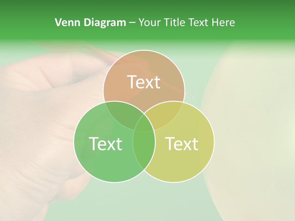Hand Dart Punctured Balloon PowerPoint Template