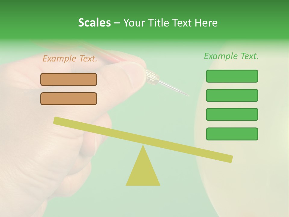 Hand Dart Punctured Balloon PowerPoint Template