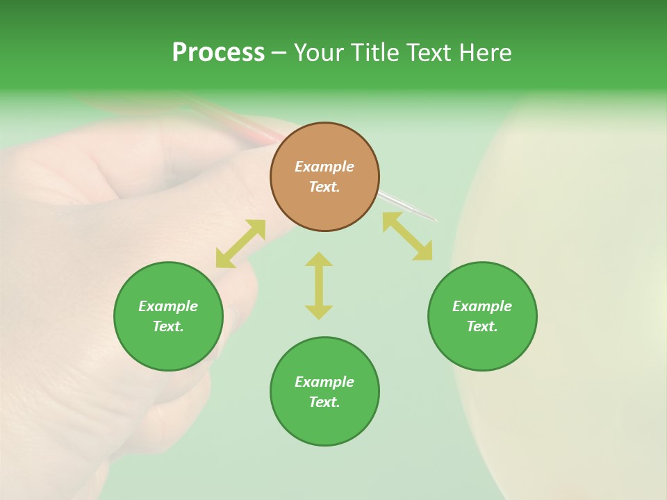 Hand Dart Punctured Balloon PowerPoint Template