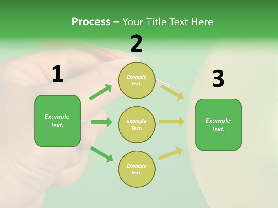 Hand Dart Punctured Balloon PowerPoint Template