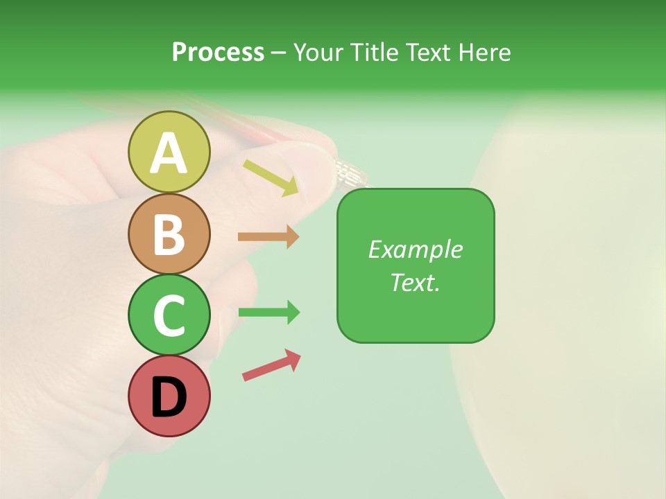 Hand Dart Punctured Balloon PowerPoint Template