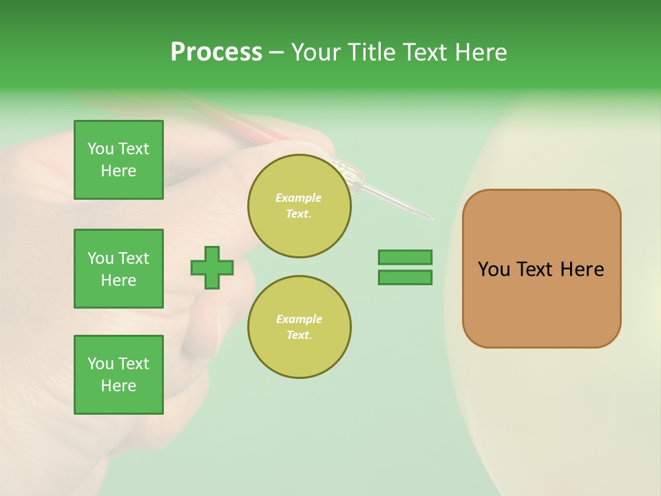 Hand Dart Punctured Balloon PowerPoint Template