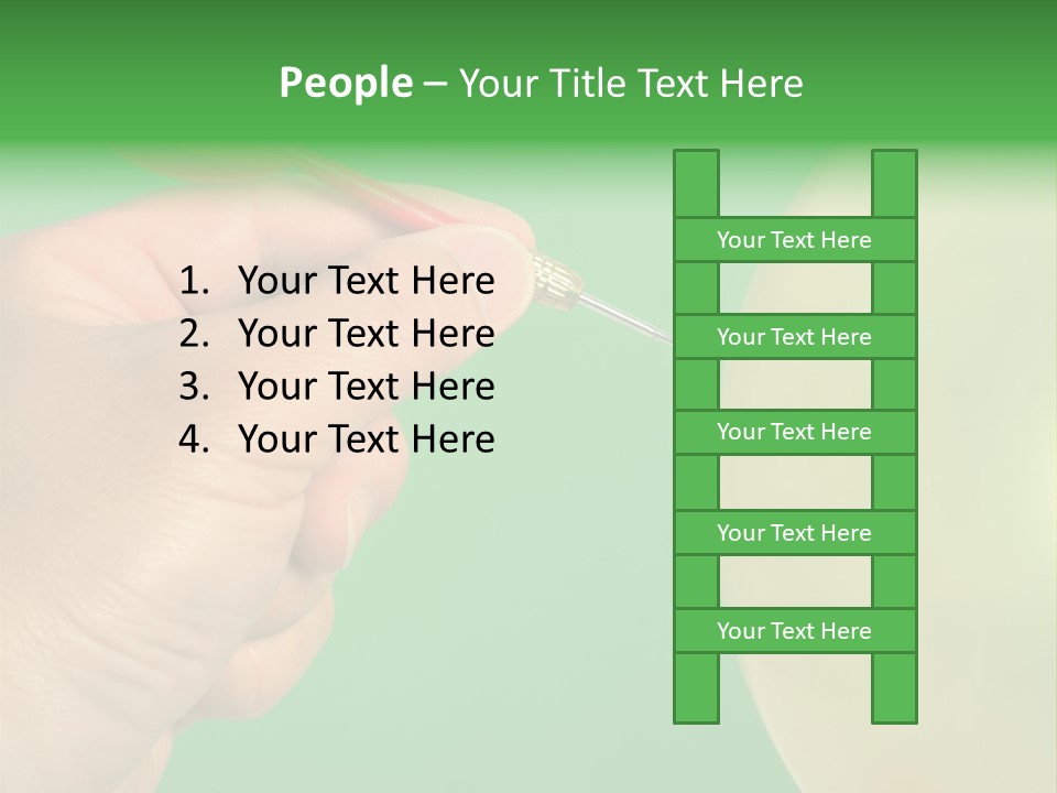 Hand Dart Punctured Balloon PowerPoint Template