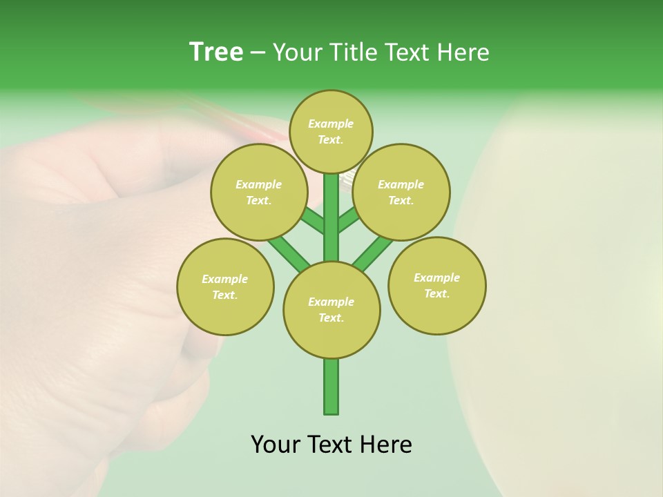 Hand Dart Punctured Balloon PowerPoint Template