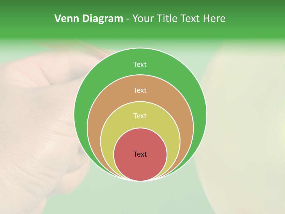 Hand Dart Punctured Balloon PowerPoint Template