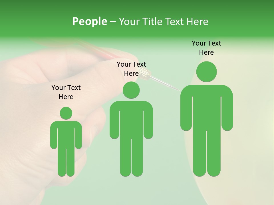 Hand Dart Punctured Balloon PowerPoint Template