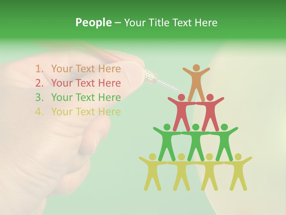 Hand Dart Punctured Balloon PowerPoint Template