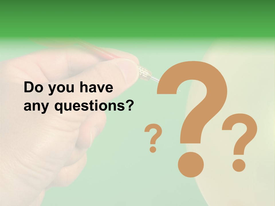 Hand Dart Punctured Balloon PowerPoint Template