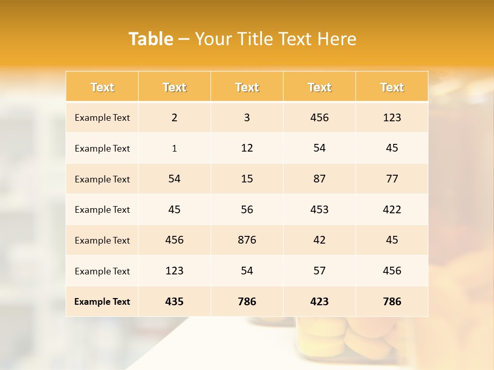 Row Of Bottles And Pills On A Chemists Counter PowerPoint Template