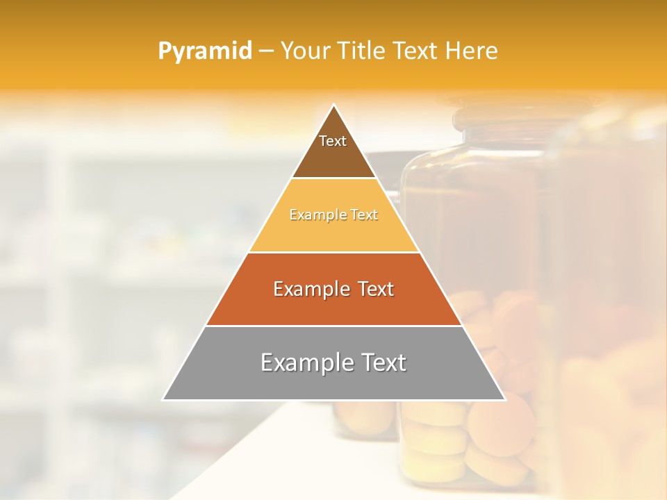 Row Of Bottles And Pills On A Chemists Counter PowerPoint Template