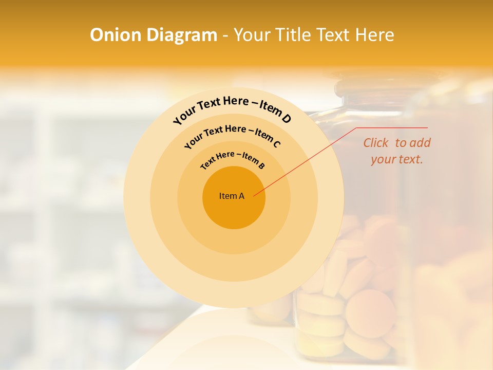 Row Of Bottles And Pills On A Chemists Counter PowerPoint Template