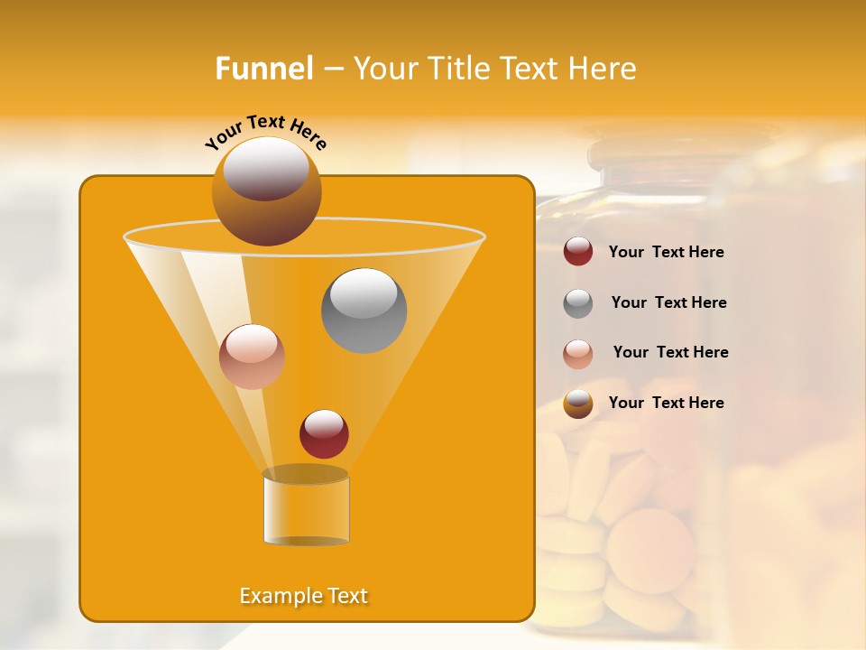 Row Of Bottles And Pills On A Chemists Counter PowerPoint Template