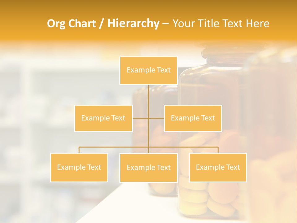 Row Of Bottles And Pills On A Chemists Counter PowerPoint Template