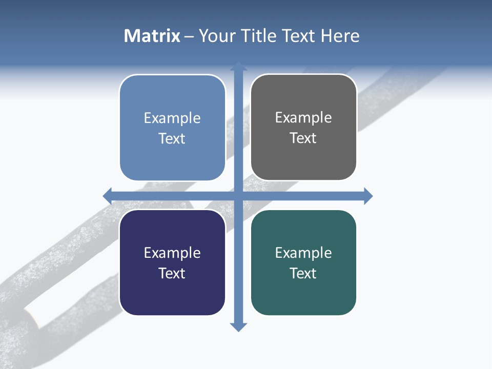 Frozen Chain Isolated On White Background PowerPoint Template