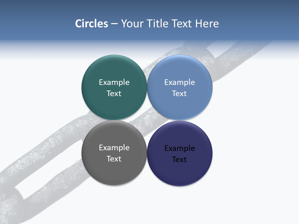 Frozen Chain Isolated On White Background PowerPoint Template