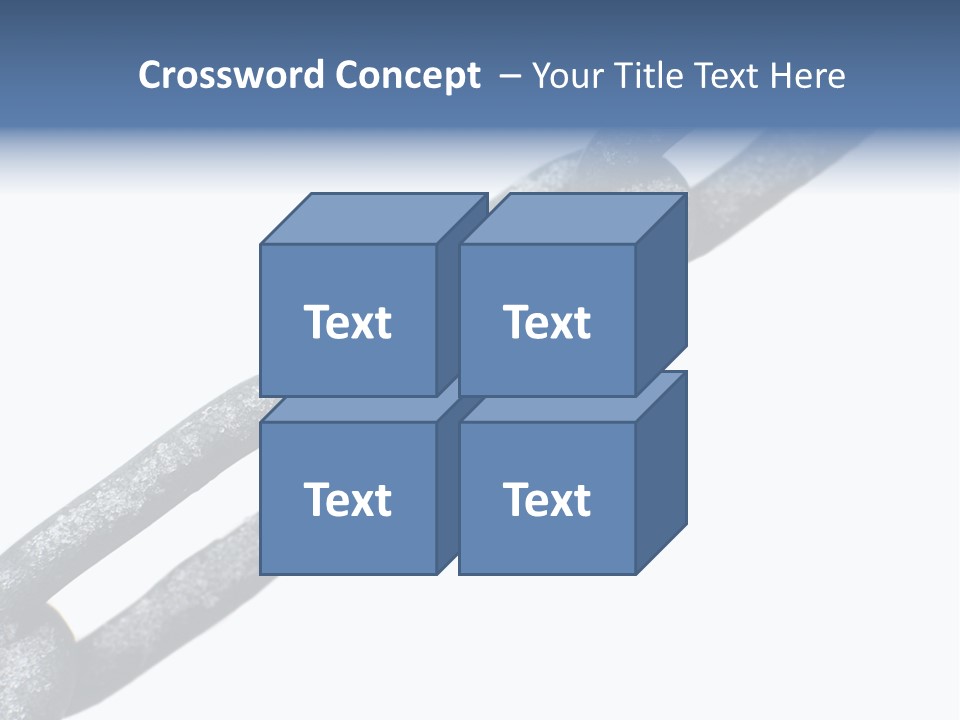 Frozen Chain Isolated On White Background PowerPoint Template