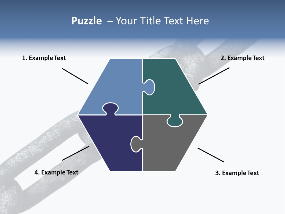 Frozen Chain Isolated On White Background PowerPoint Template