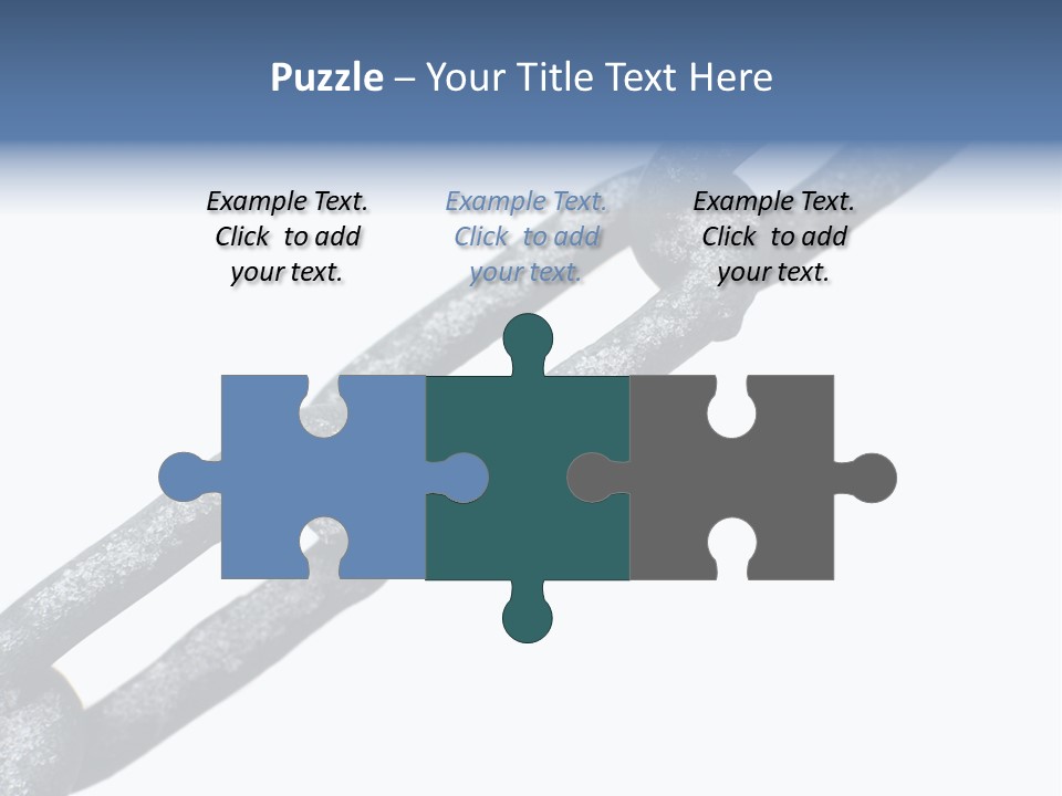 Frozen Chain Isolated On White Background PowerPoint Template