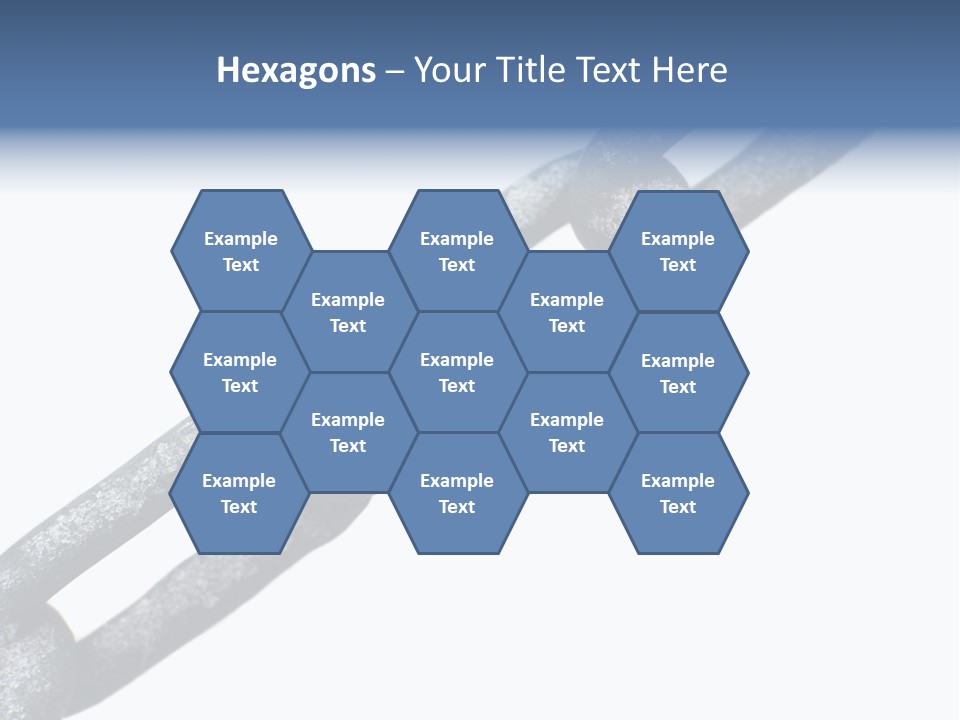 Frozen Chain Isolated On White Background PowerPoint Template